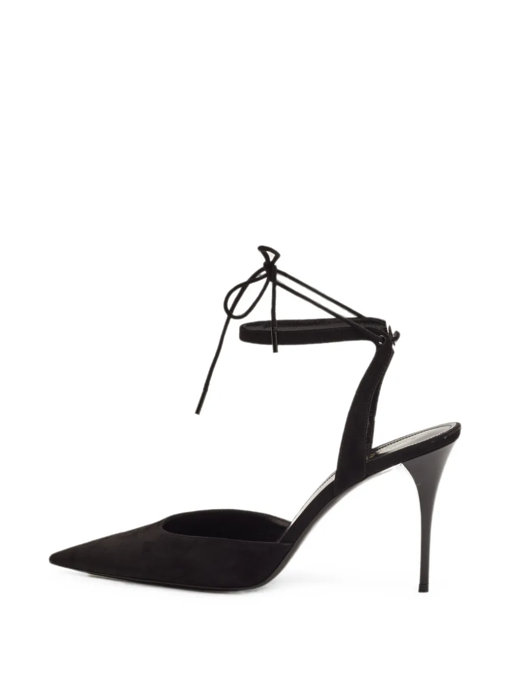 Saint Laurent Pre-Owned wrap-around heeled pumps - Schwarz