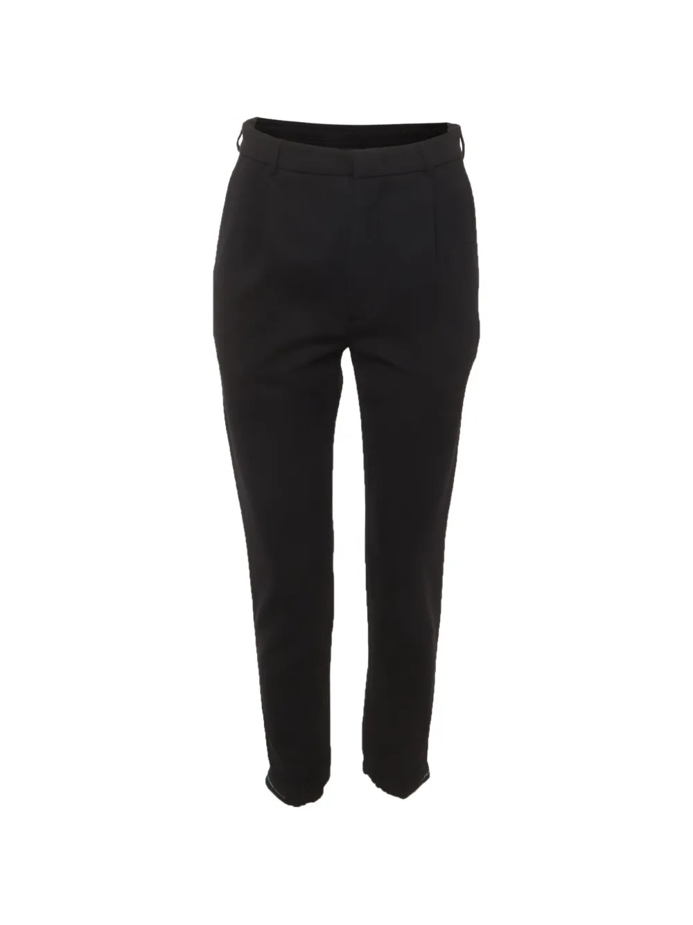 Prada Pre-Owned tapered-cut cropped trousers - Nero