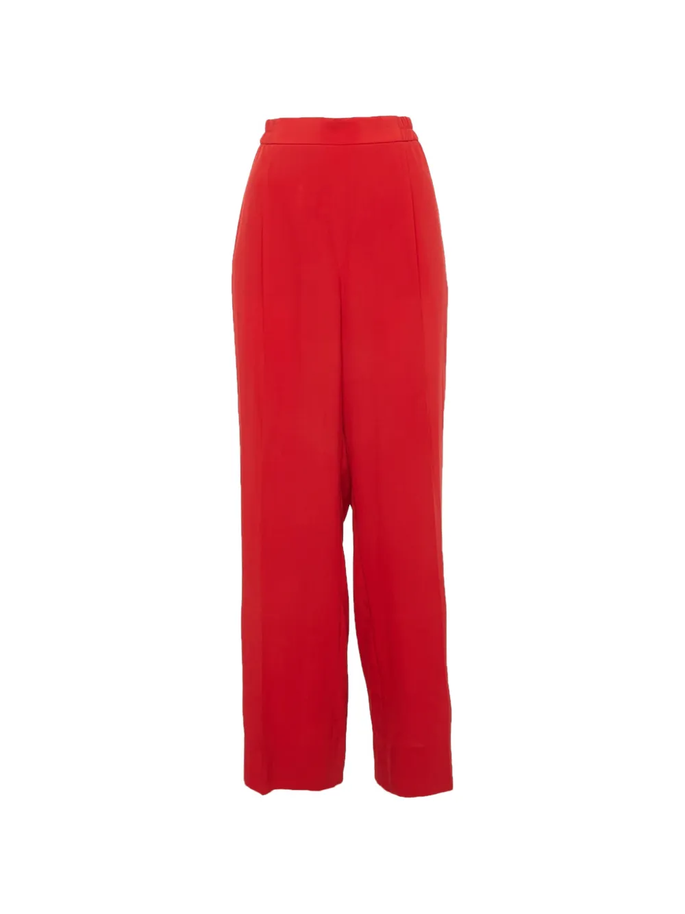 Stella McCartney Pre-Owned Pantaloni in seta a gamba ampia - Rosso