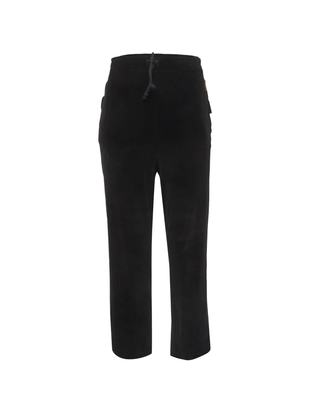 Saint Laurent Pre-Owned velvet-effect straight-fit trousers - Nero