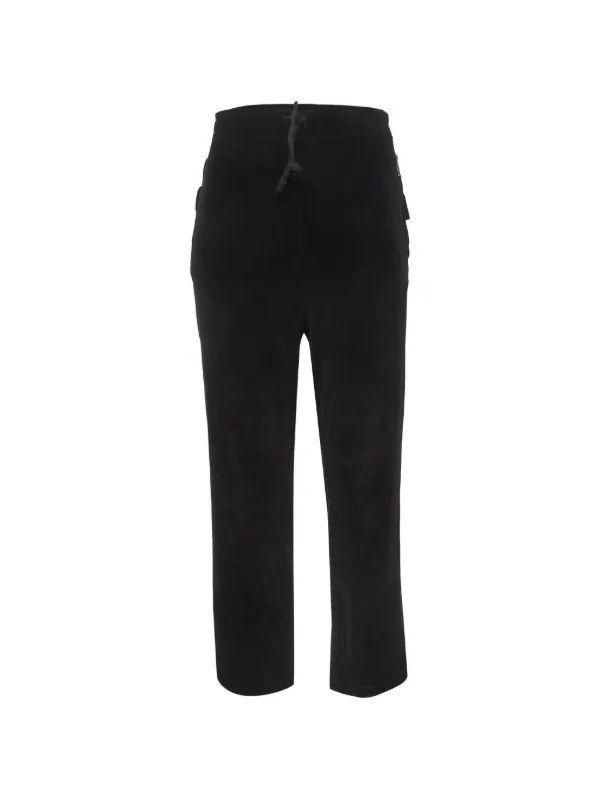 Saint Laurent Paris ベルベットパンツ Saint Laurent Pre-Owned ベルベット ストレートパンツ | ブラック