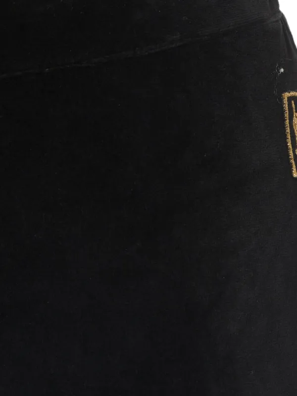 Saint Laurent Pre-Owned ベルベット ストレートパンツ | ブラック
