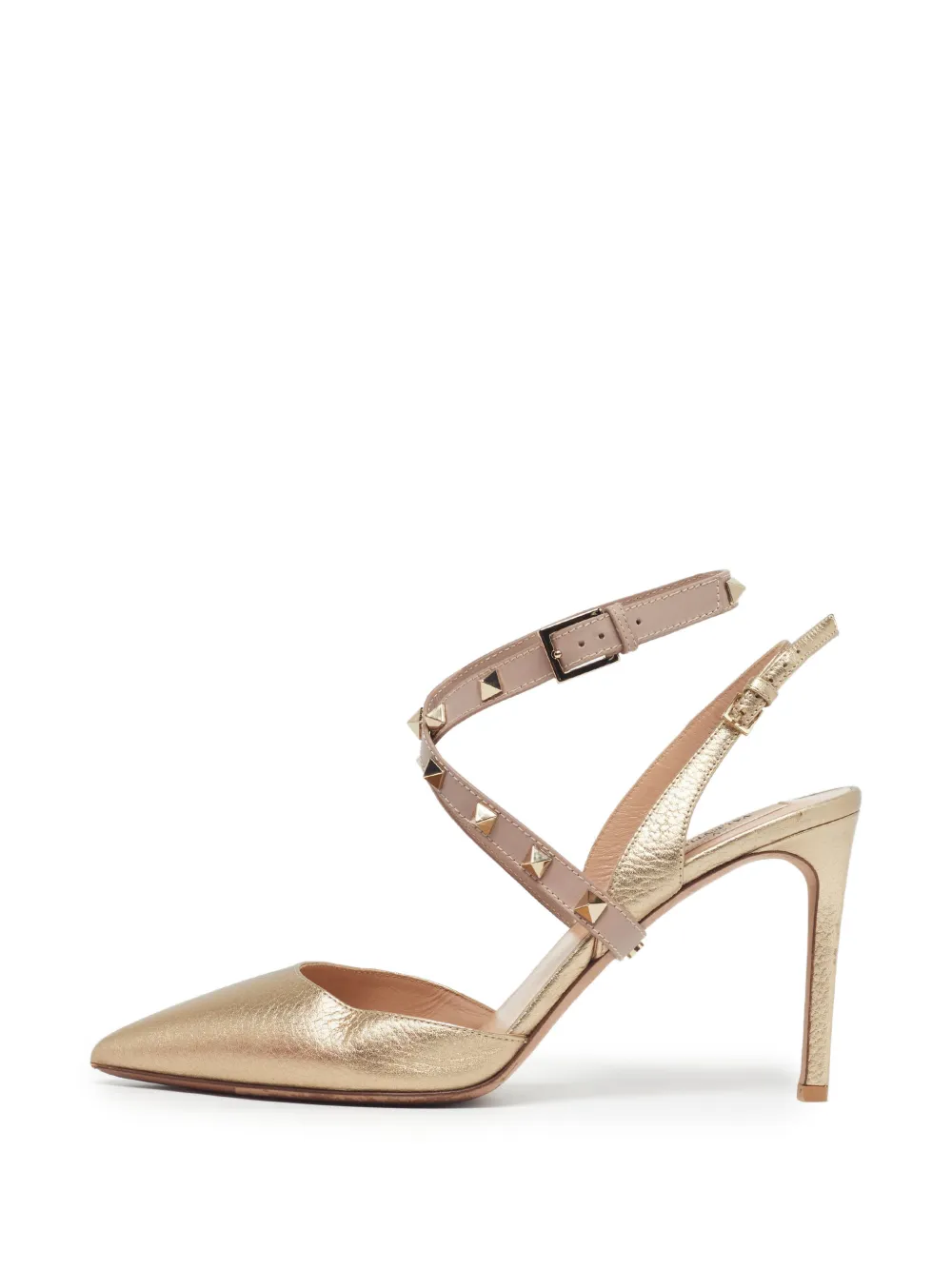 Valentino Garavani Pre-Owned Pumps Rockstud con cinturino posteriore - Oro