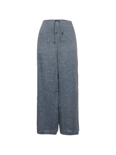 Theory drawstring wide-leg trousers