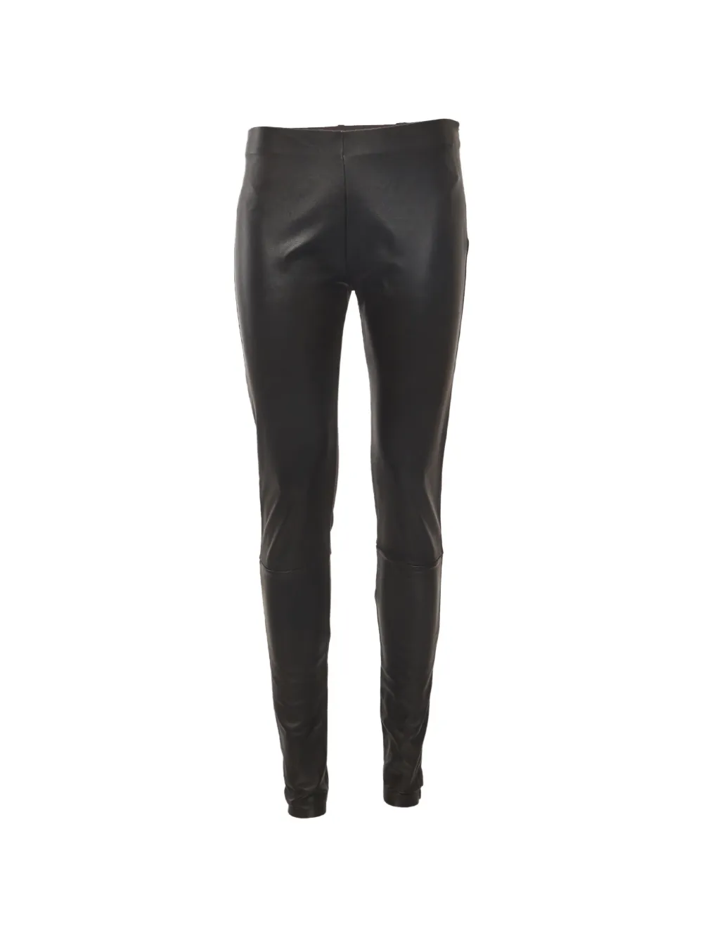 Maison Martin Margiela Pre-Owned leather-panelled knit trousers - Nero