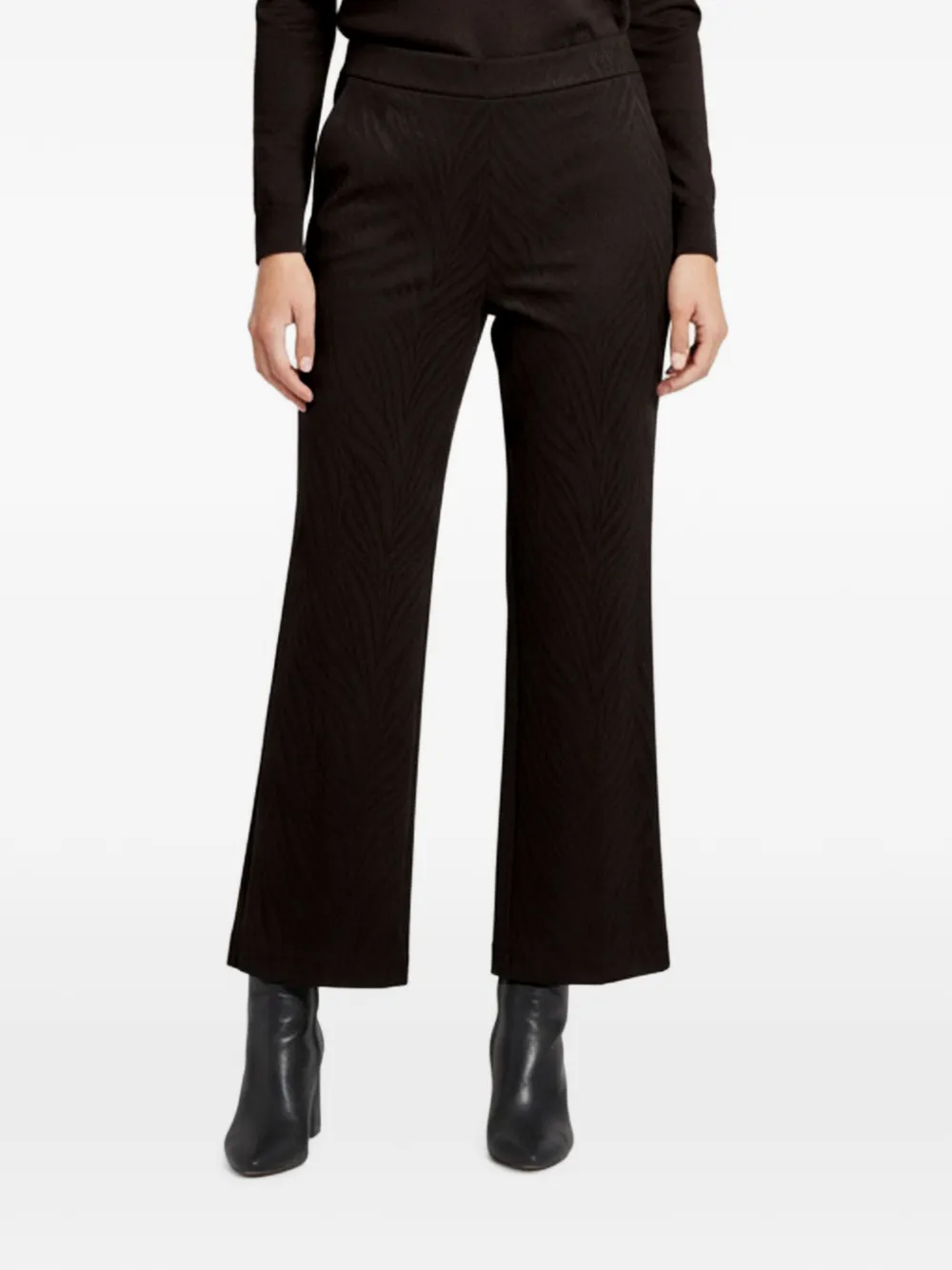 Carolina Herrera Vintage jacquard wide-leg trousers - Nero