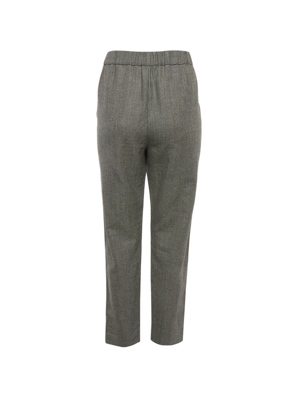 Fendi Pre-Owned herringbone-pattern contrast-trim trousers - Schwarz