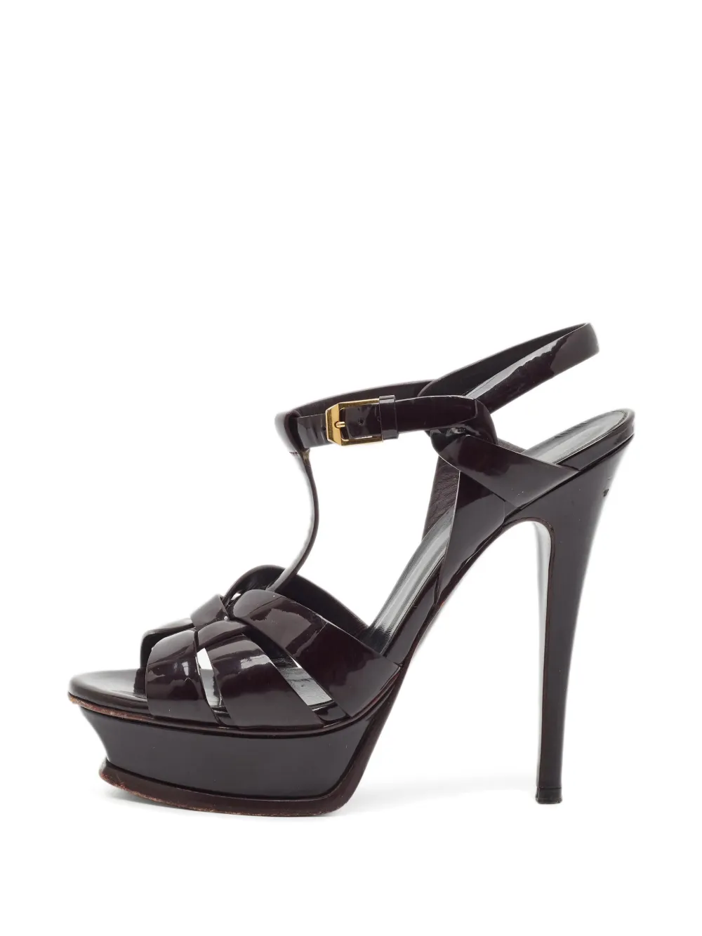Saint Laurent Pre-Owned Tribute Sandalen aus Leder - Rot