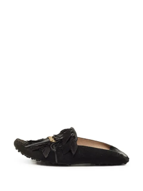 Tod's Vintage suede tassel mules