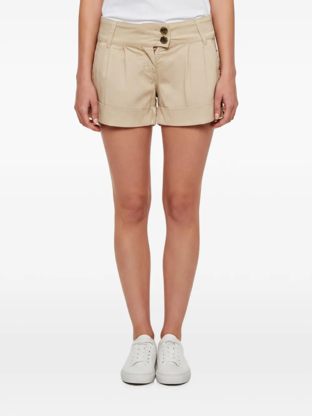 Elisabetta Franchi Shorts a vita bassa - Toni neutri