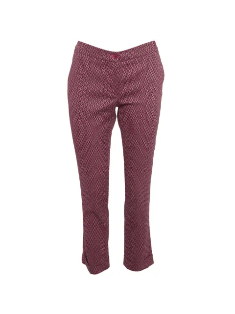 Etro Pre-Owned jacquard straight-leg trousers