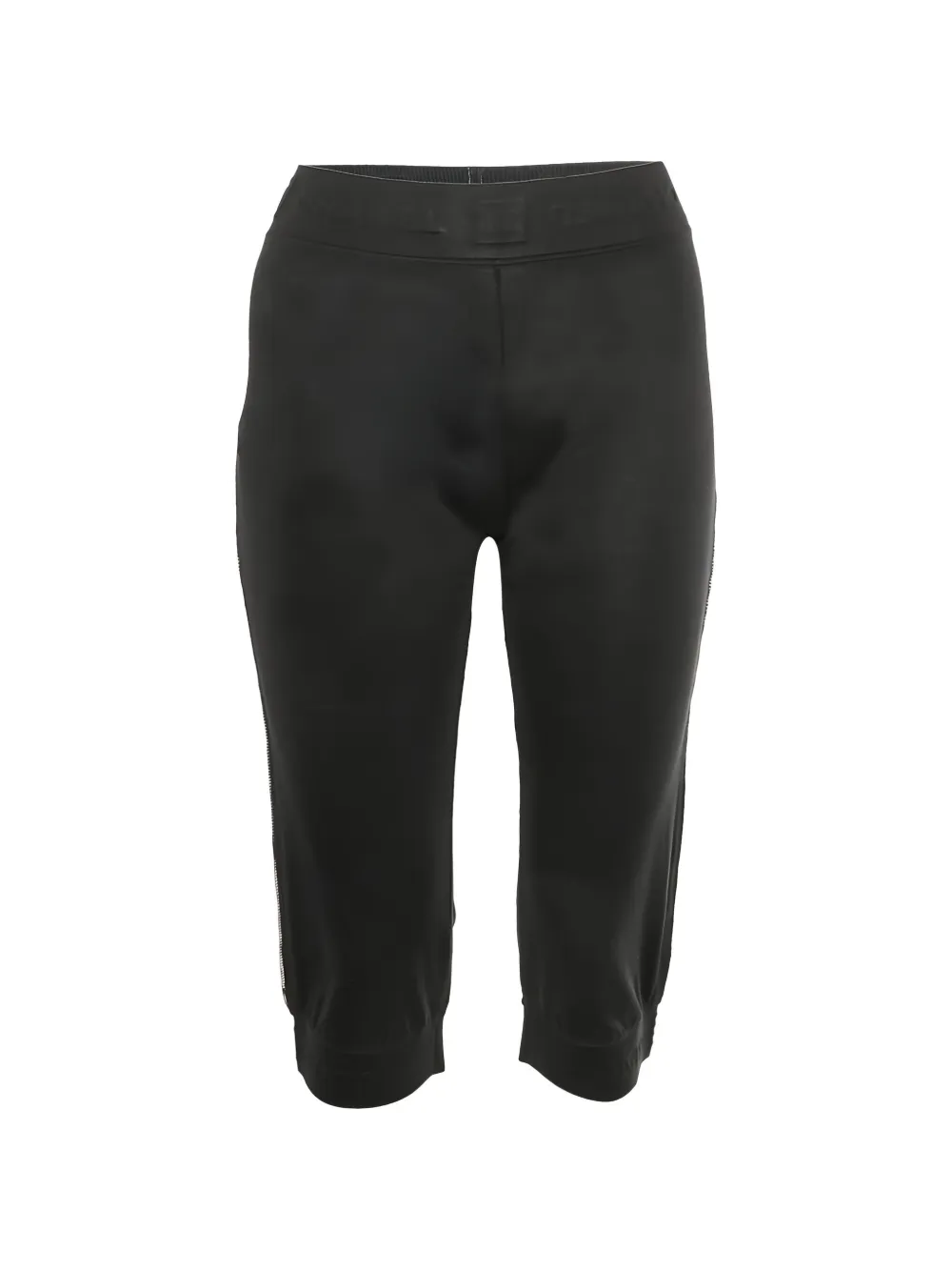 CHANEL Pre-Owned Pantaloni Capri con logo goffrato - Nero