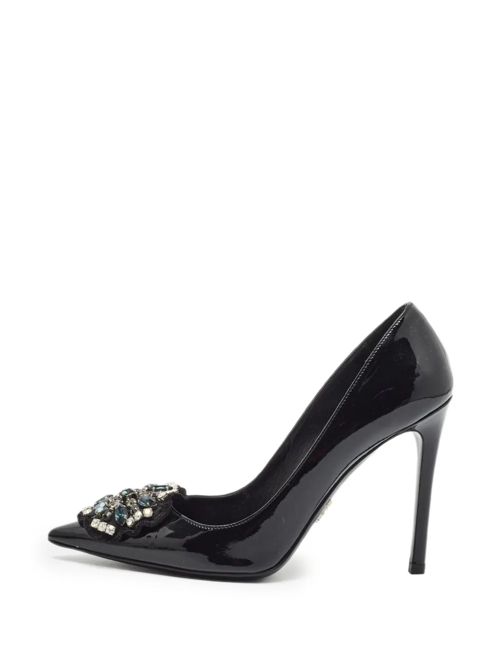 Prada Pre-Owned Pumps a punta con cristalli - Nero
