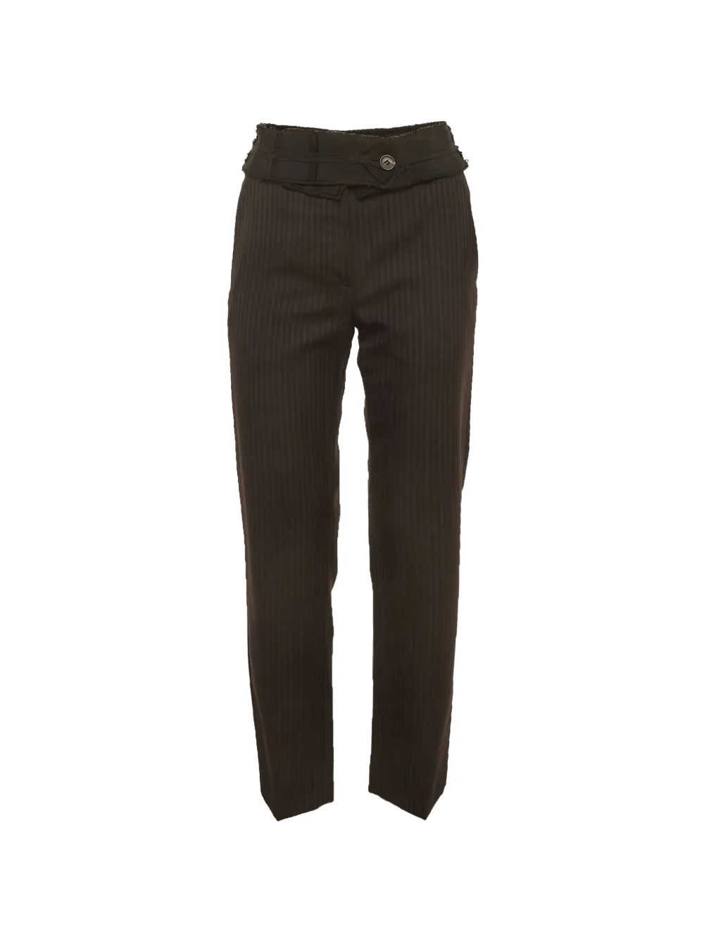 Prada Pre-Owned Pantaloni dritti a righe - Marrone