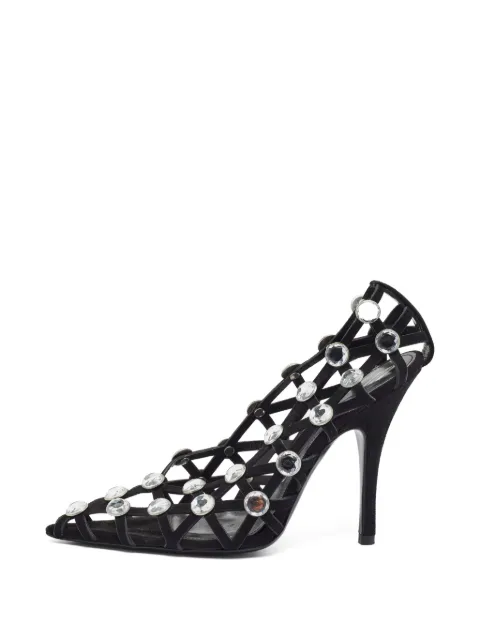 The Attico Grid crystal-embellished pumps