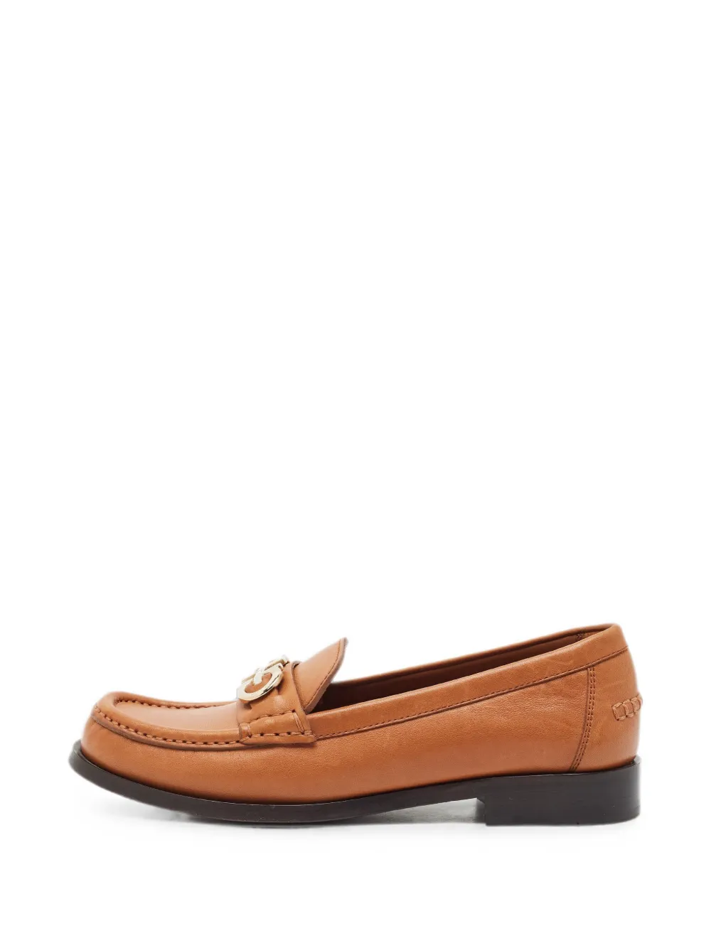 Ferragamo Pre-Owned Mocassini Gancini in pelle - Marrone