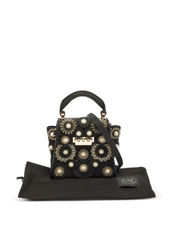 Zac Posen Eartha パールディテール ハンドバッグ | ブラック 