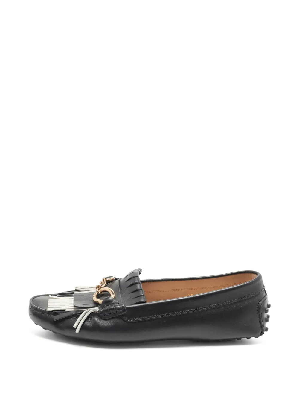 Tod's Vintage fringe-detail chain-link loafers - Schwarz