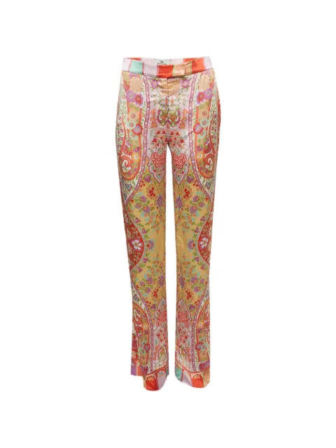 Etro Pre-Owned floral-print wide-leg trousers