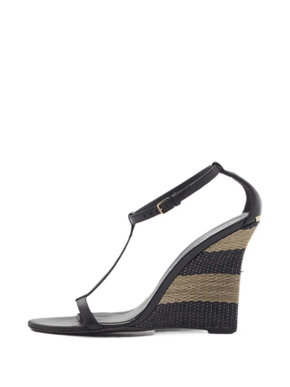 Burberry Pre-Owned Sandalen mit T-Riemen - Schwarz