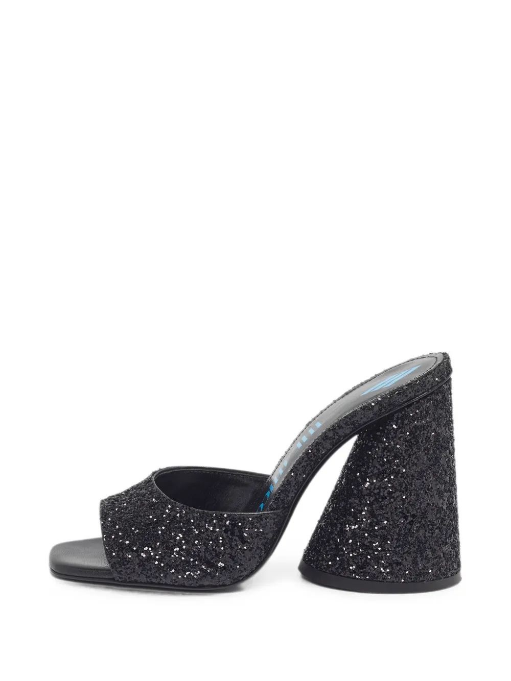 The Attico Sandali Luz con glitter - Nero
