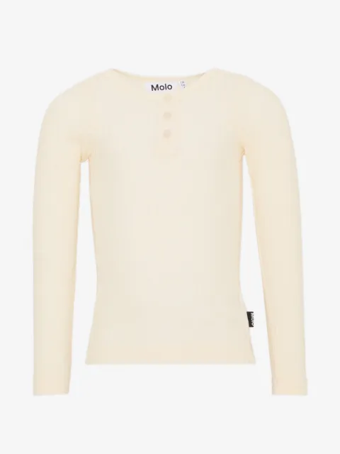 Molo playera tejida de canalé manga larga