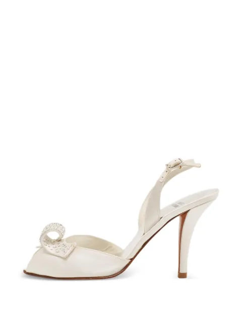 Stuart Weitzman crystal-embellished slingback sandals