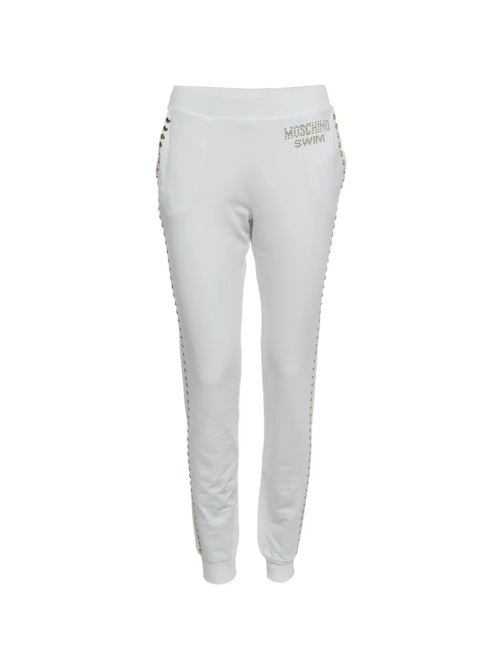 Moschino Pre-Owned Pantaloni sportivi con borchie - Bianco