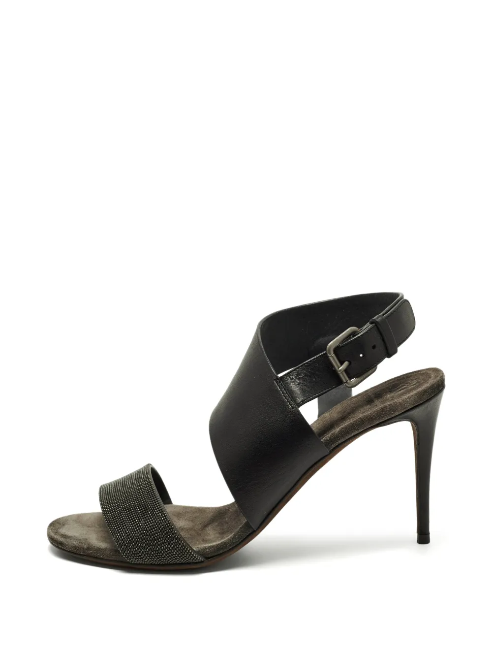 Brunello Cucinelli Vintage Sandalen mit Monili-Detail - Schwarz