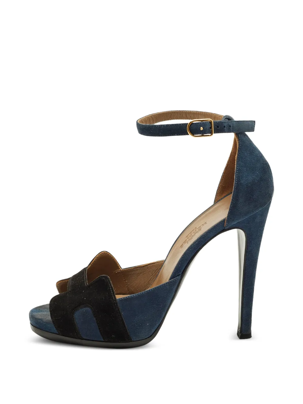 Hermès Pre-Owned Highlight Sandalen aus Wildleder - Blau