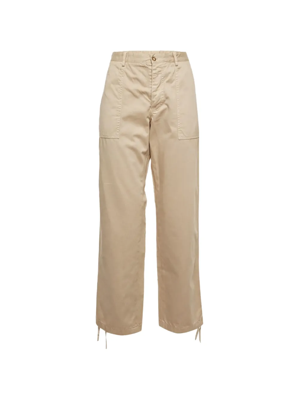 Prada Pre-Owned cotton cropped trousers - Toni neutri