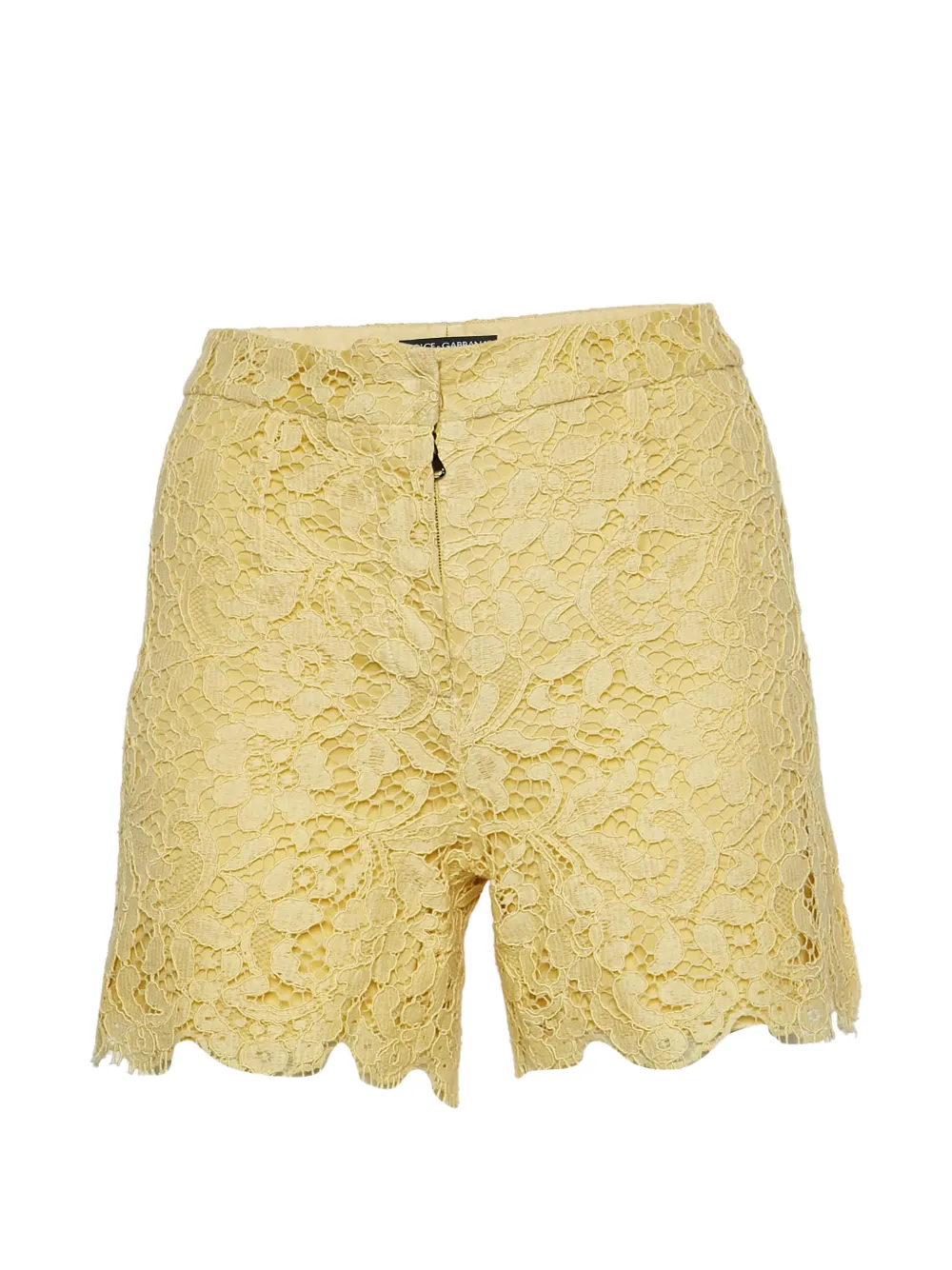 Dolce & Gabbana Pre-Owned Shorts in pizzo - Giallo