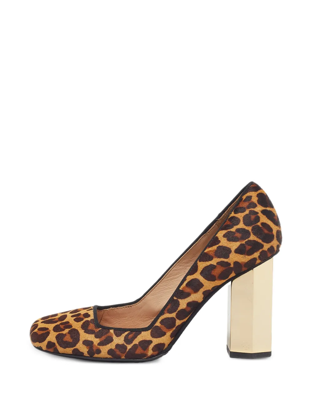 Tory Burch leopard-print square-toe pumps - Toni neutri