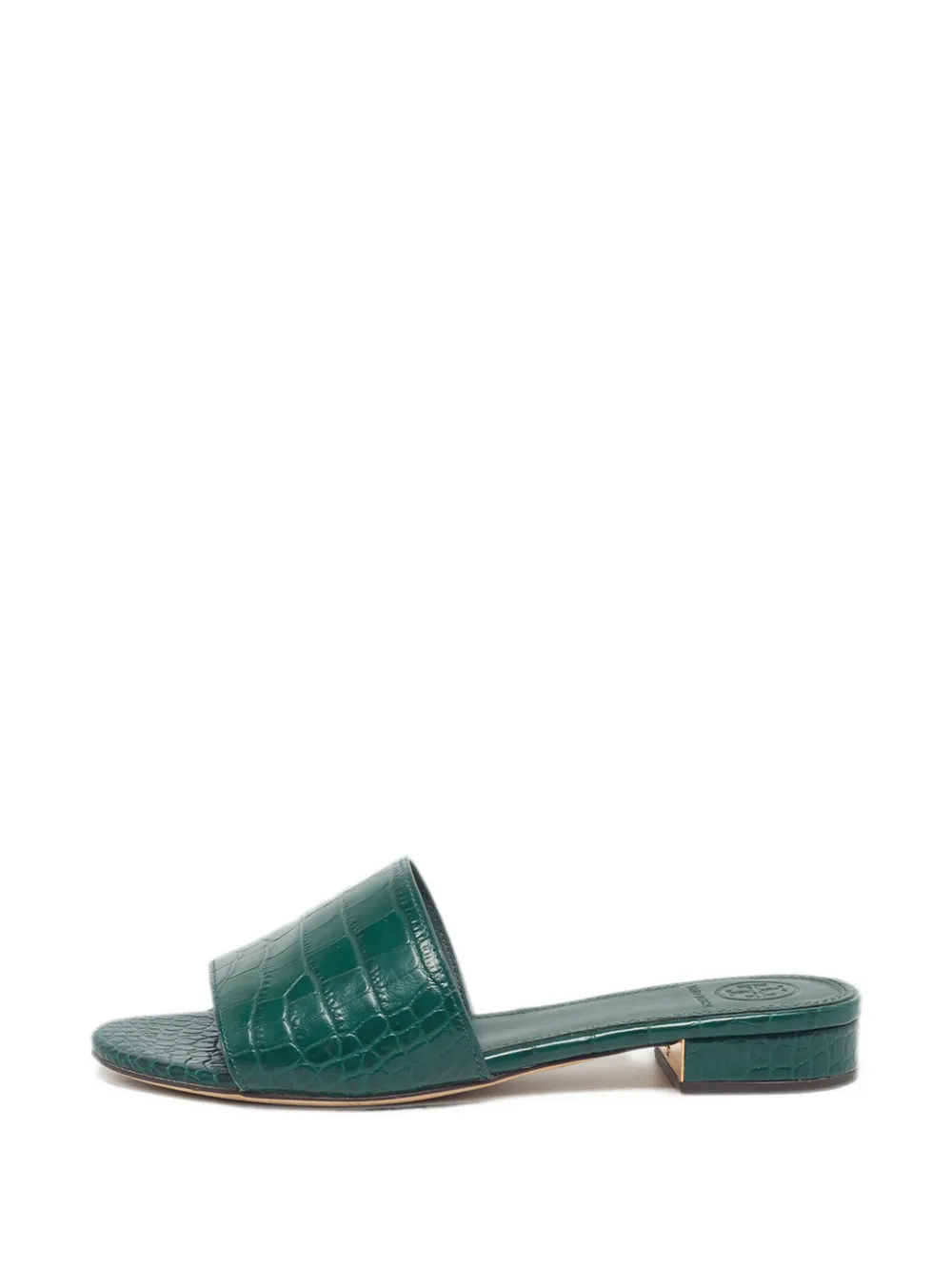 Tory Burch Sandali Martine con effetto coccodrillo - Verde