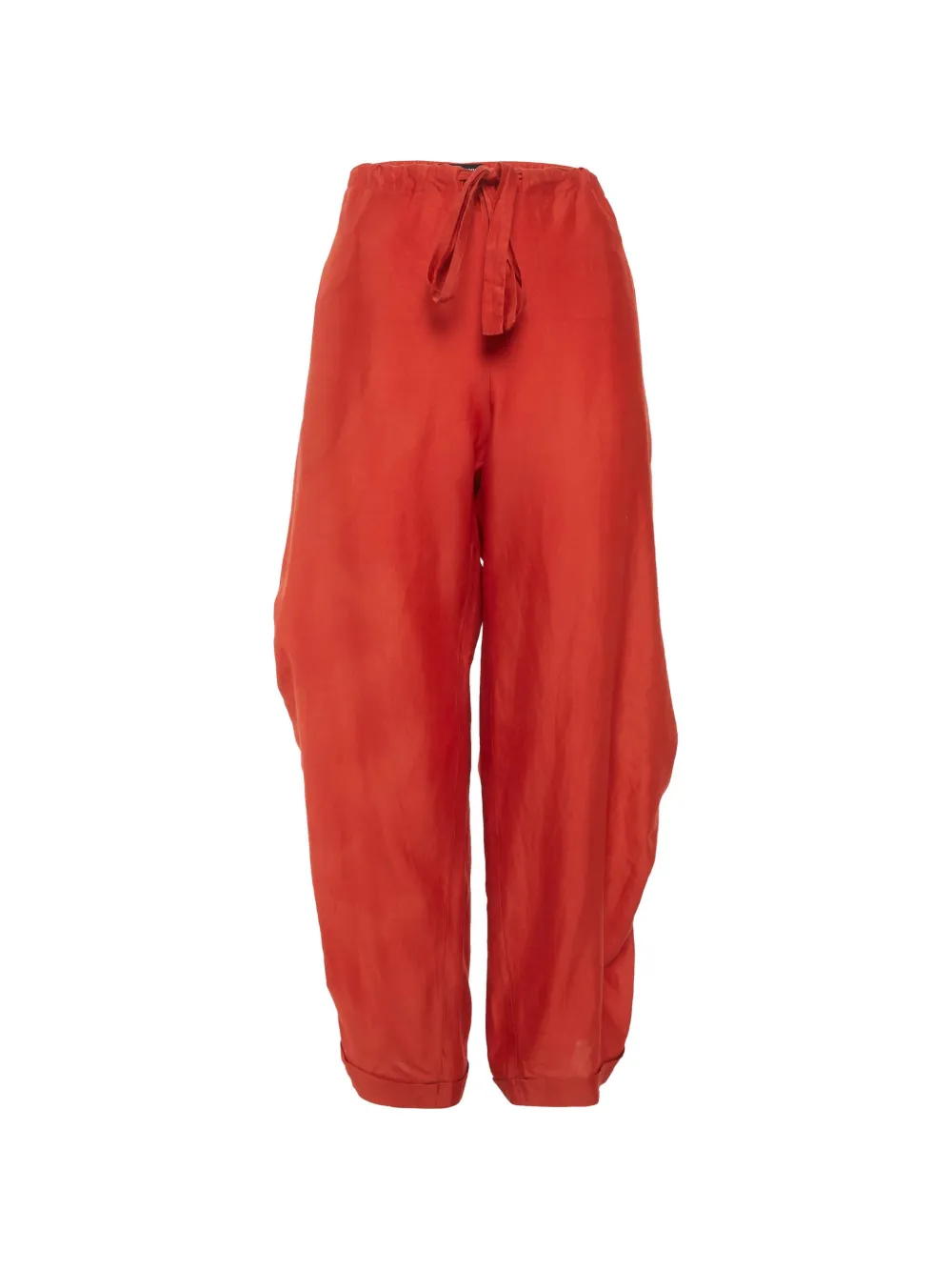 Sonia Rykiel Pre-Owned pantalon droit à lien de resserrage - Rouge Sonia Rykiel Pre-Owned pantalon droit à lien de resserrage - Rouge