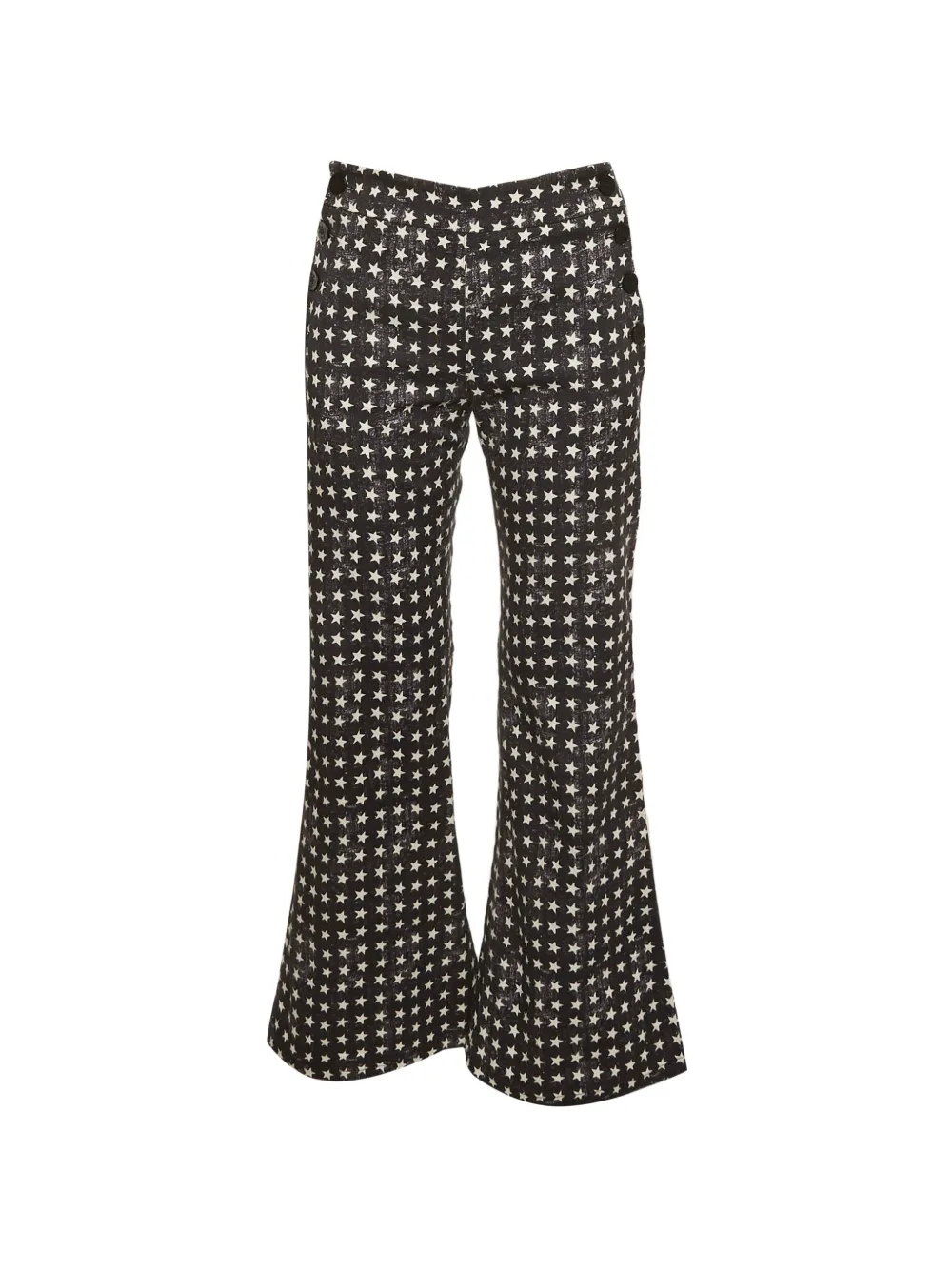 Max Mara Jeans a gamba ampia con stampa - Nero