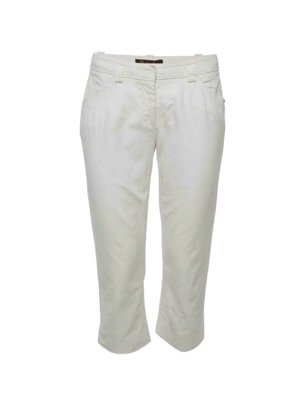 Loro Piana Pre-Owned Pantaloni crop a vita media - Bianco