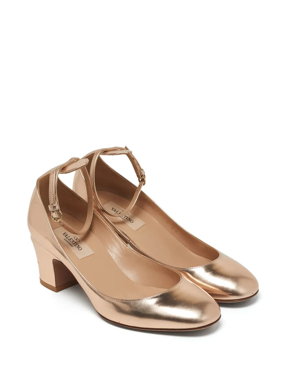 Valentino Garavani Pre-Owned Tango leather heeled pumps - Oro