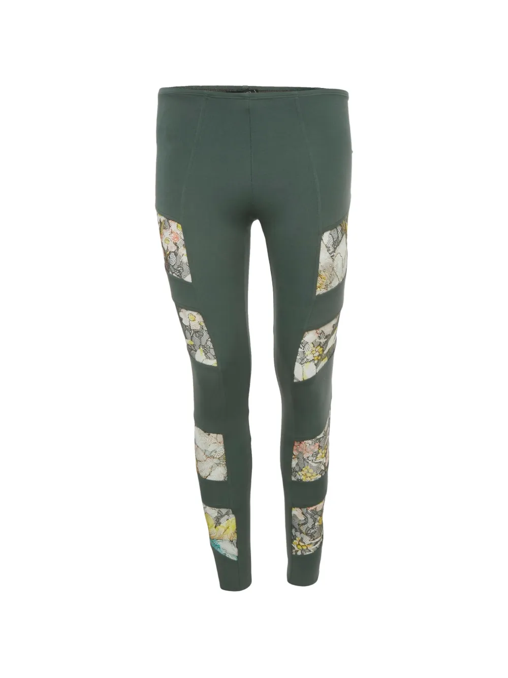 Etro Pre-Owned Leggings con inserti in pizzo a fiori - Verde