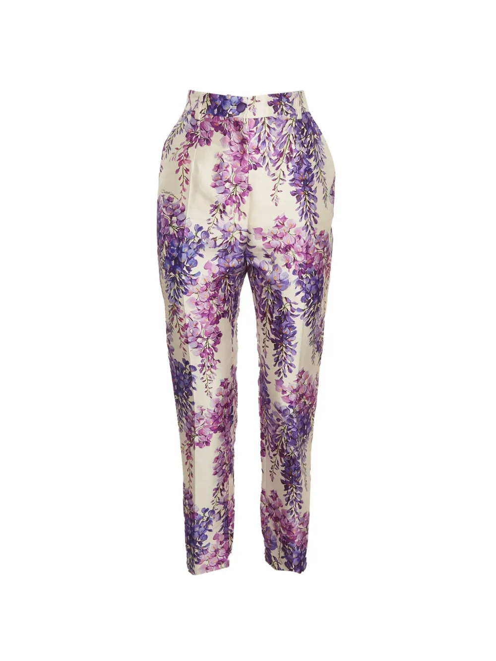 Dolce & Gabbana Pre-Owned floral-print high-waisted trousers - Toni neutri
