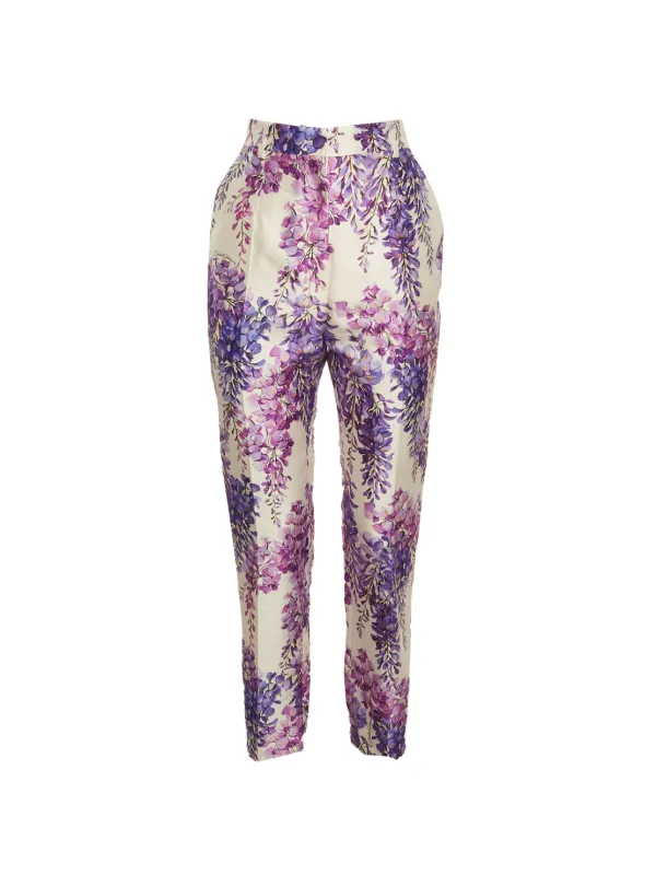 Dolce & Gabbana Pre-Owned floral-print high-waisted Trousers 