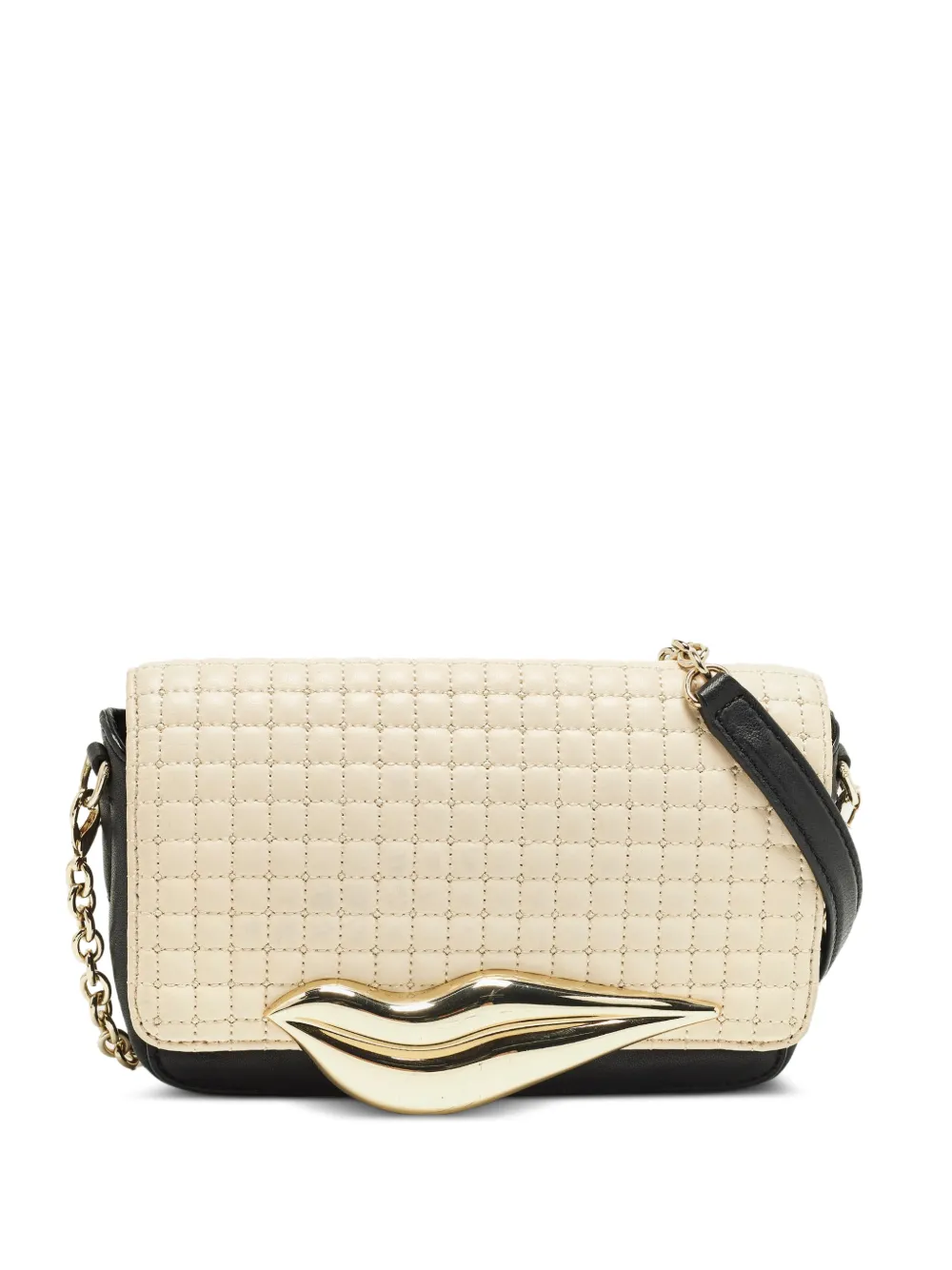 DVF Diane von Furstenberg Gesteppte Flirty Lips Schultertasche - Weiß