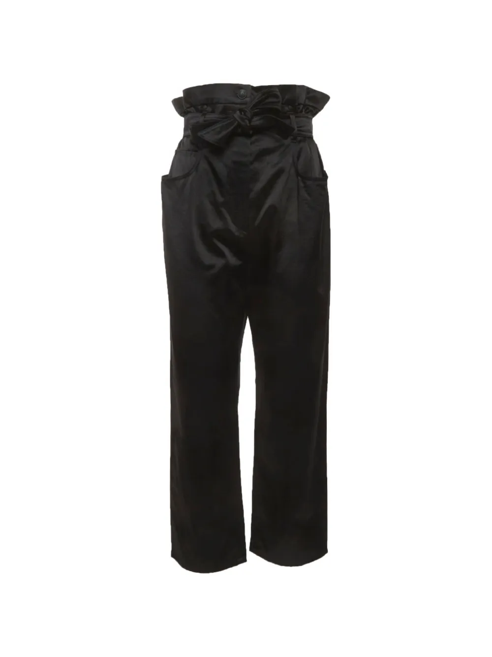 Max Mara Pantaloni a vita alta con cintura - Nero
