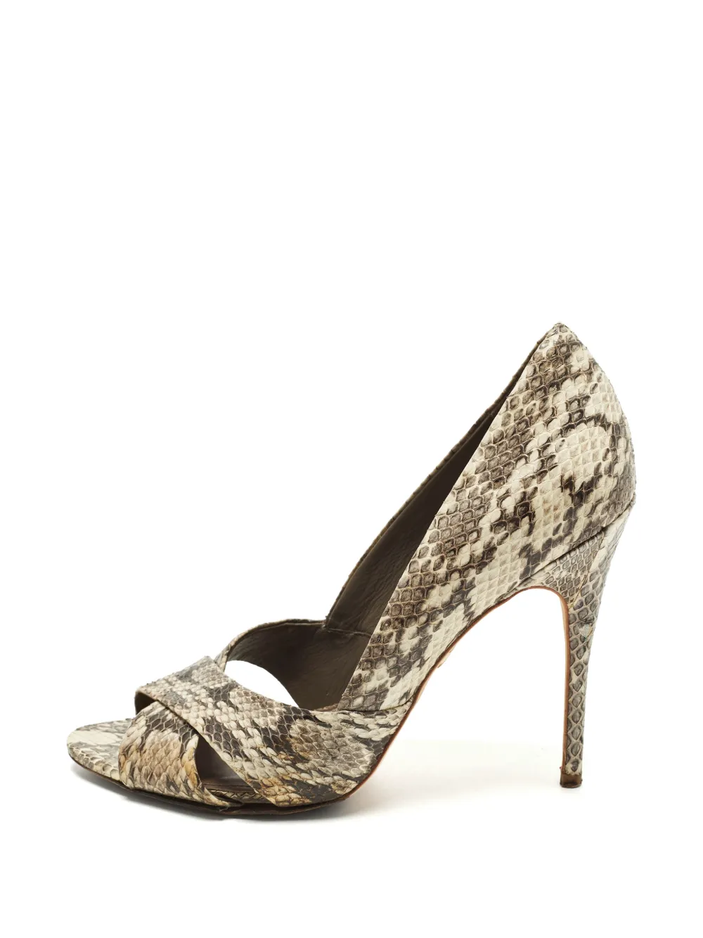 Tory Burch Amira Roccia Pumps mit Schlangen-Effekt - Nude