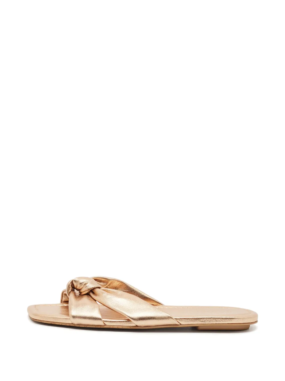 Stuart Weitzman ノットディテール フラットサンダル | ゴールドトーン | Image 1