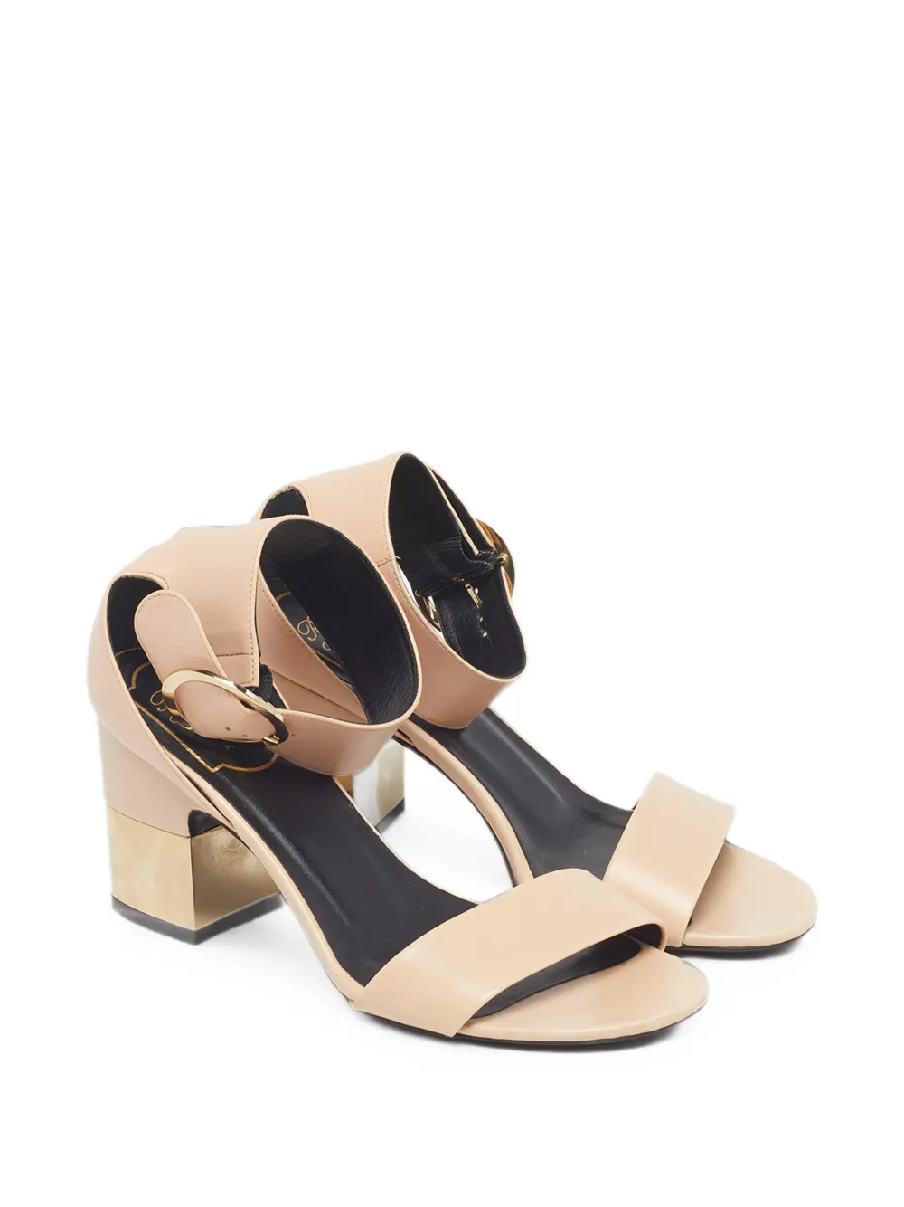 Roger Vivier Vintage leather heeled sandals - Nude