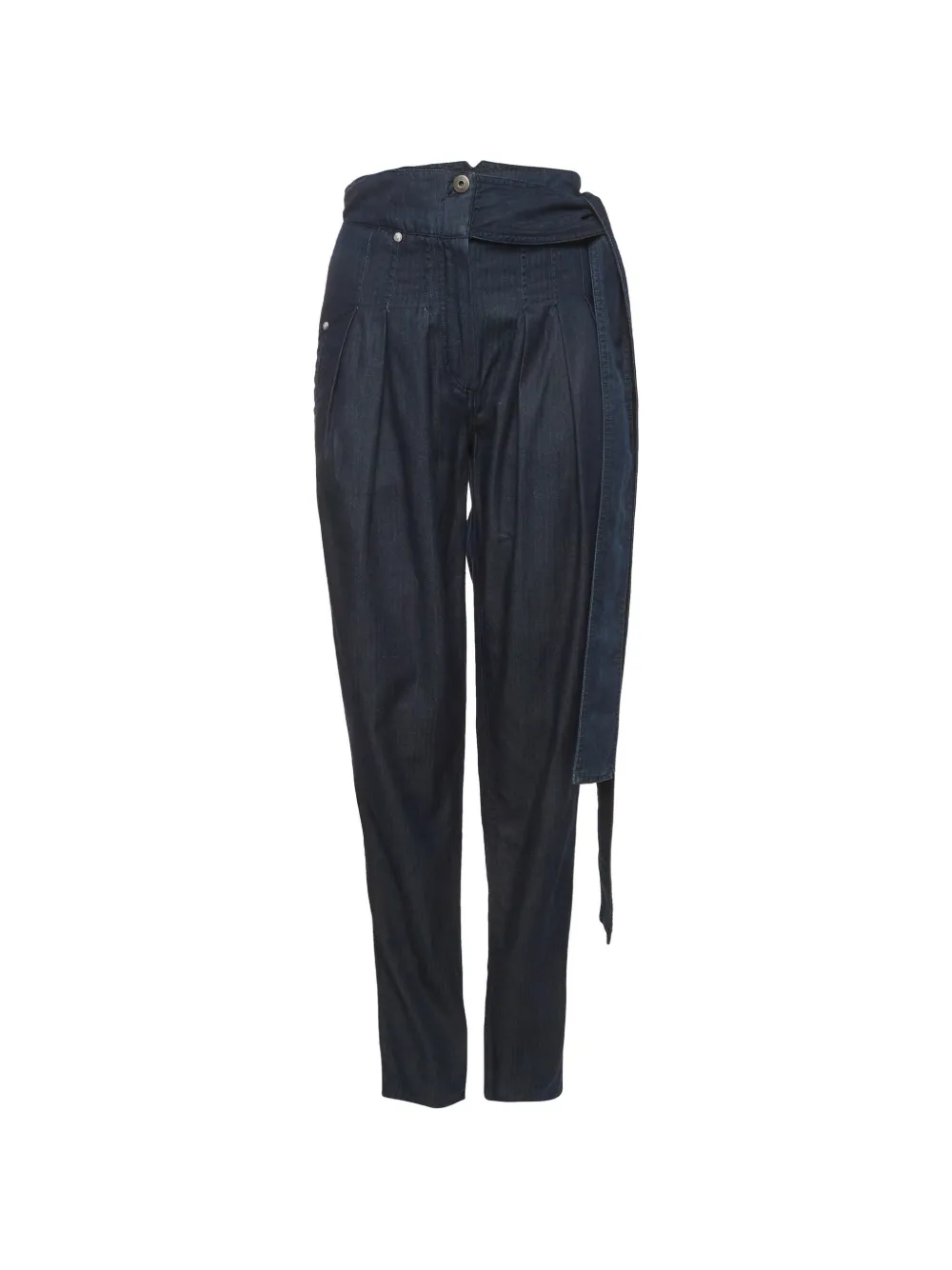 Kenzo Pre-Owned belted pleated trousers - Blu