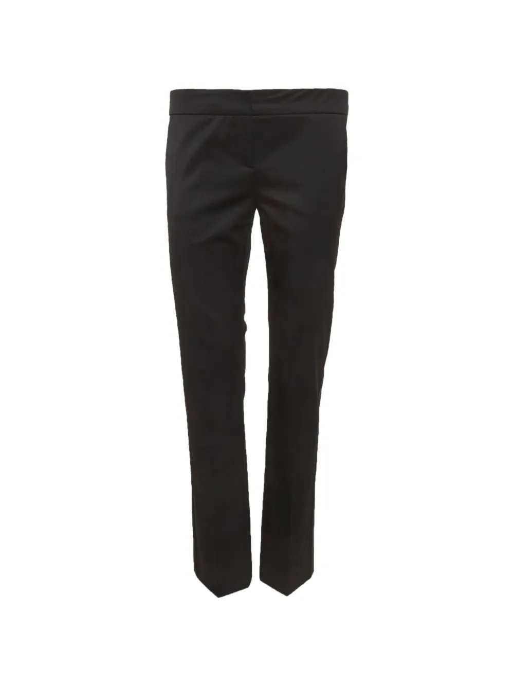 Burberry Pre-Owned Pantaloni dritti in gabardine - Nero