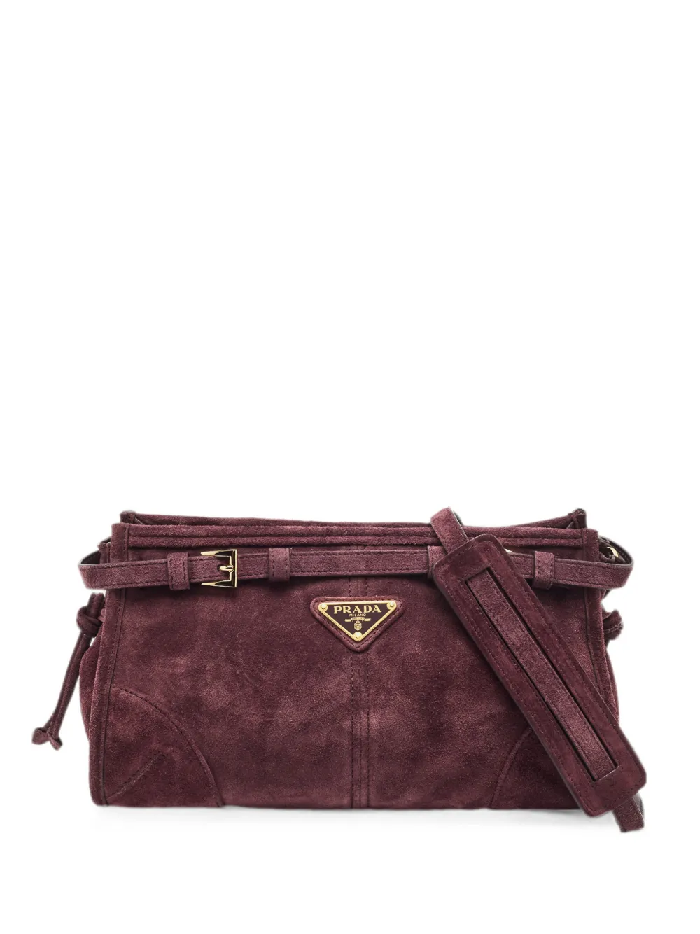 Prada Pre-Owned Borsa a spalla Bonnie in pelle scamosciata - Viola