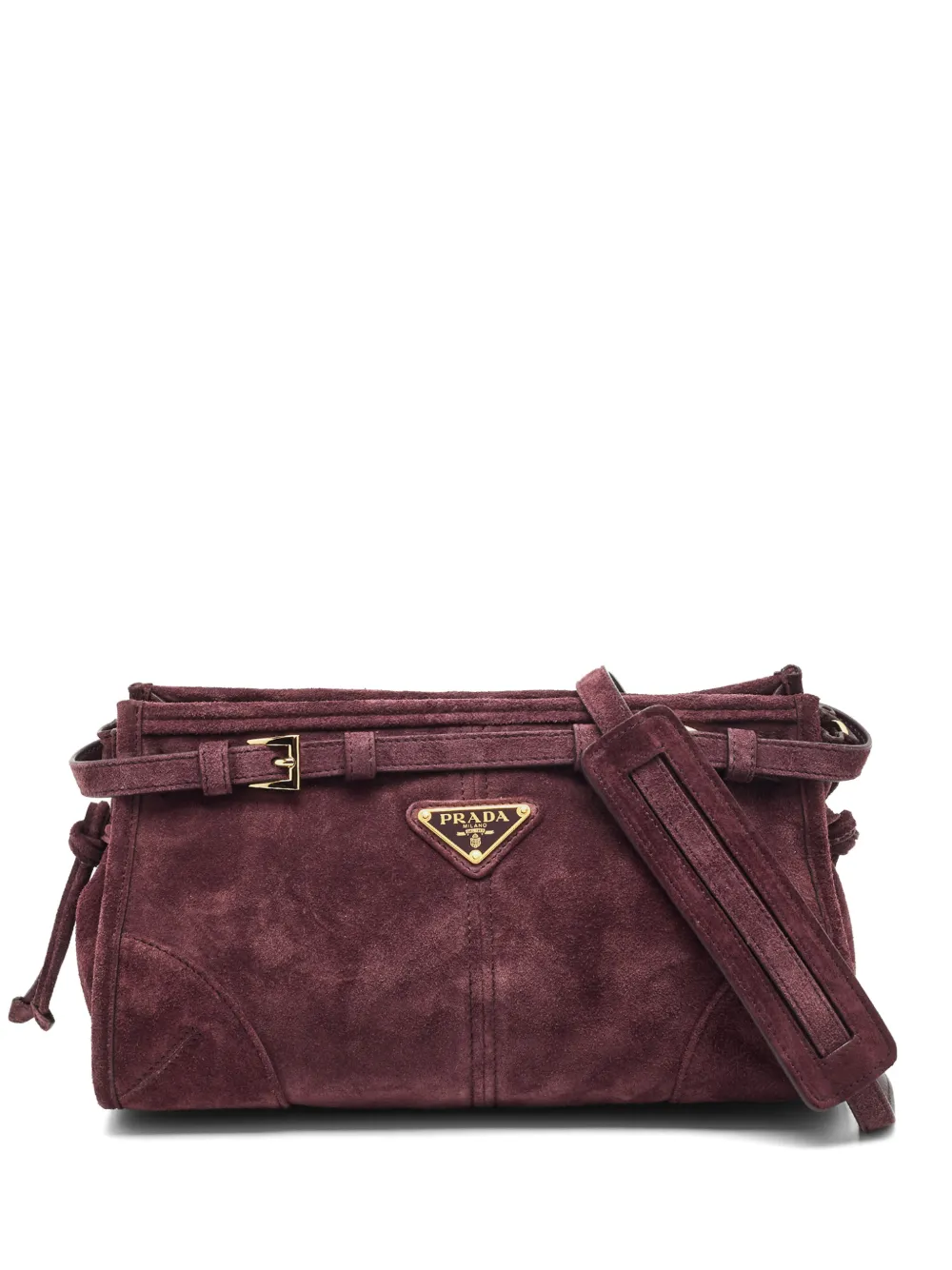 Prada Pre-Owned Borsa a spalla Bonnie in pelle scamosciata - Viola